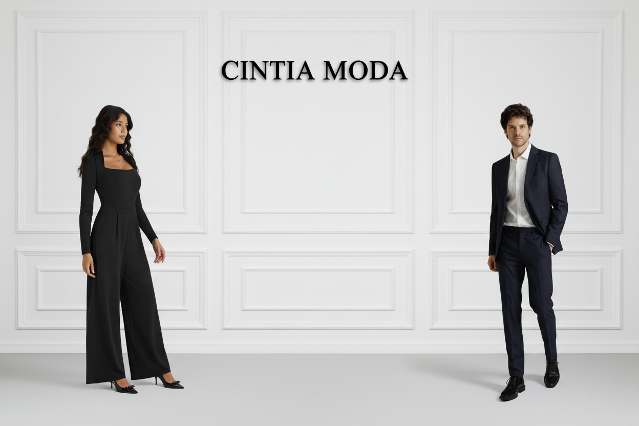 Cintia Moda models looking center