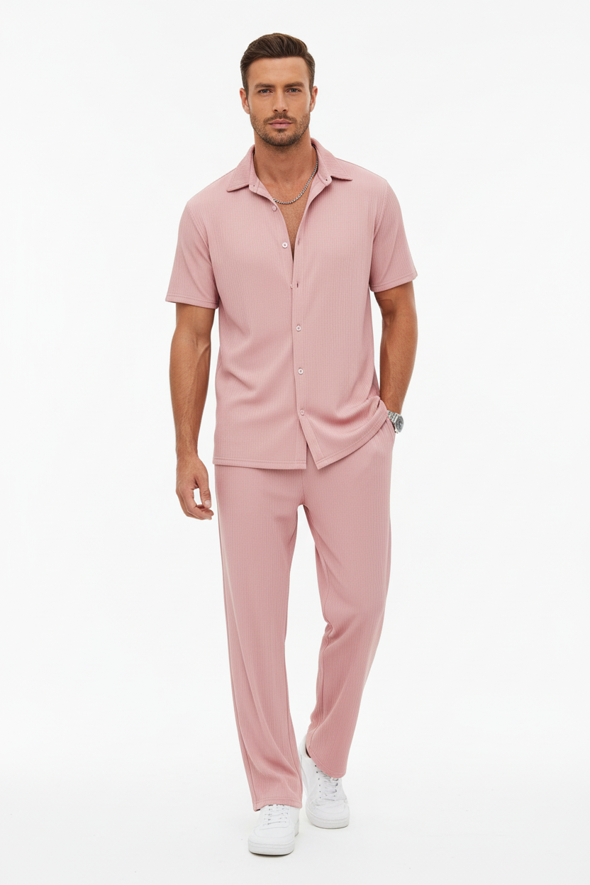 Conjunto rosa empolvado