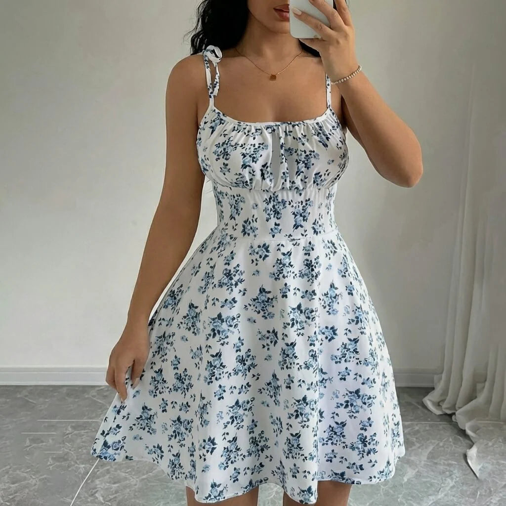 Vestido Tirantes Estampado Floral