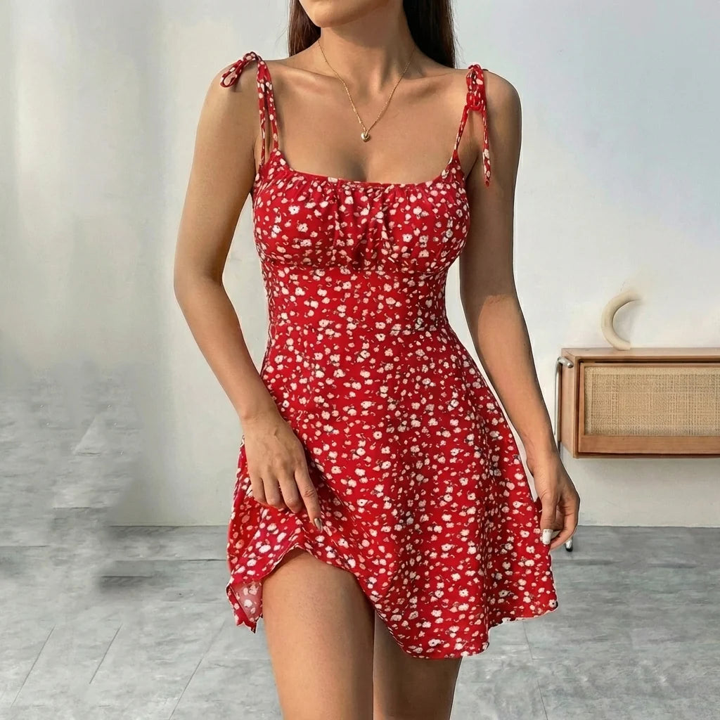 Vestido Tirantes Estampado Floral