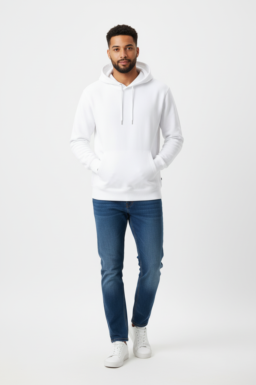 Sudadera con capucha lisa