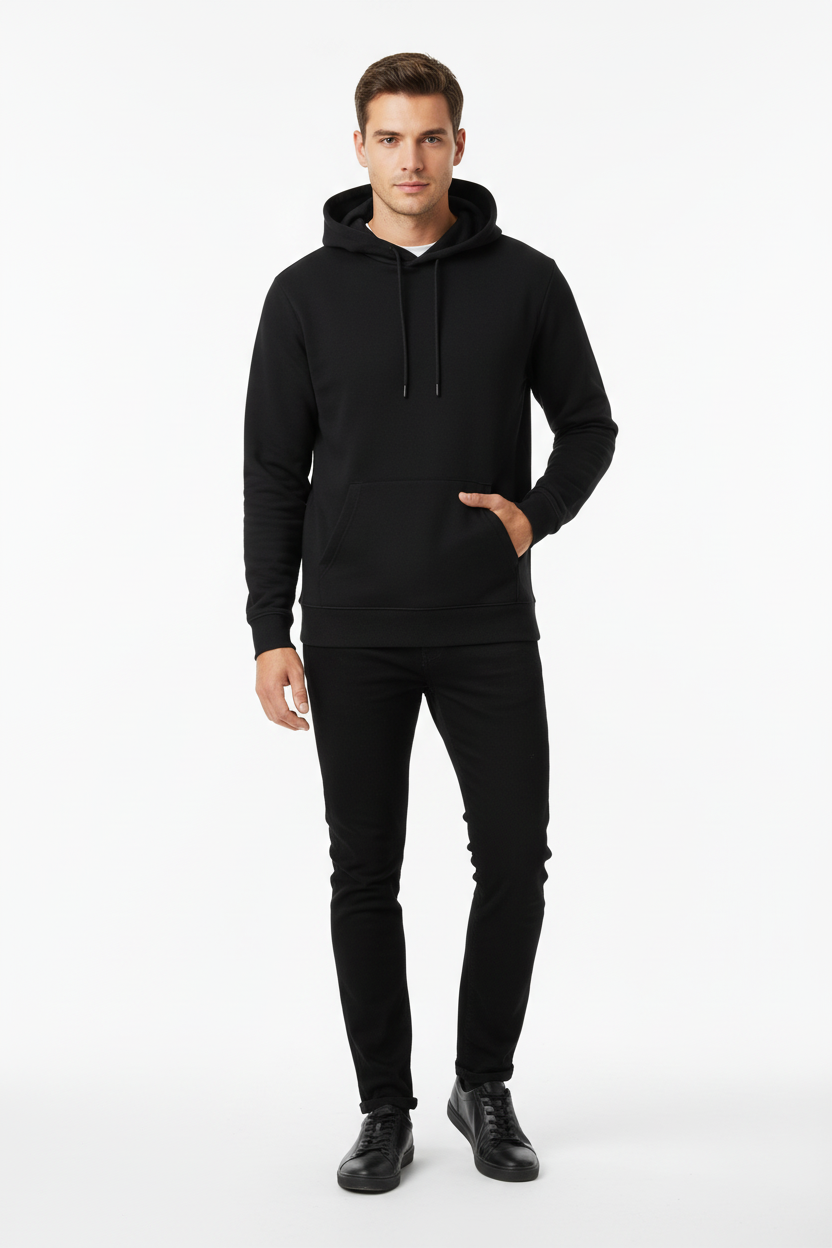 Sudadera con capucha lisa