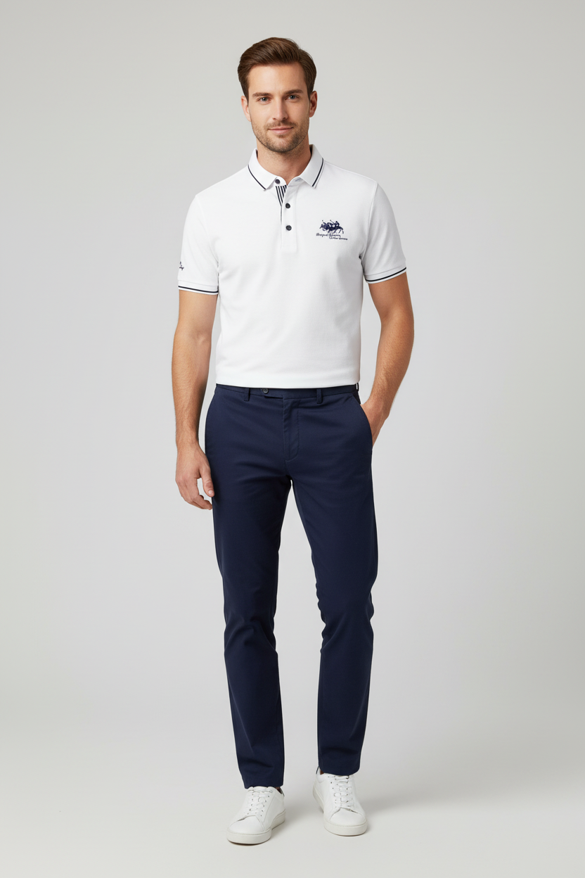 Polo bordado con clase