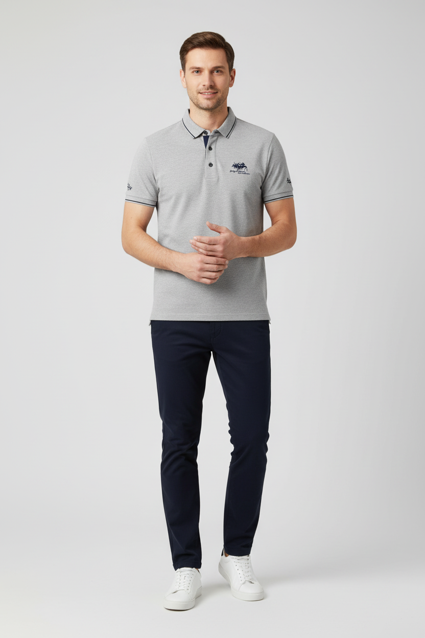 Polo bordado con clase
